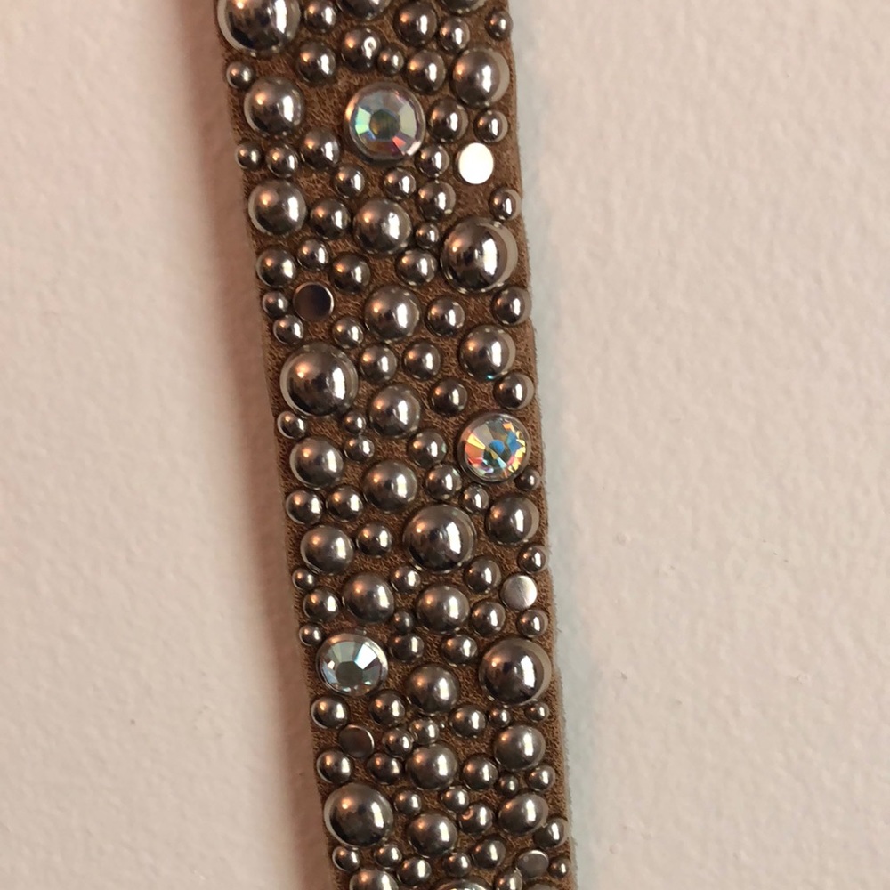 Studded leather belt